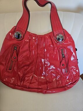 Steve Madden Red Patent Shoulder Bag